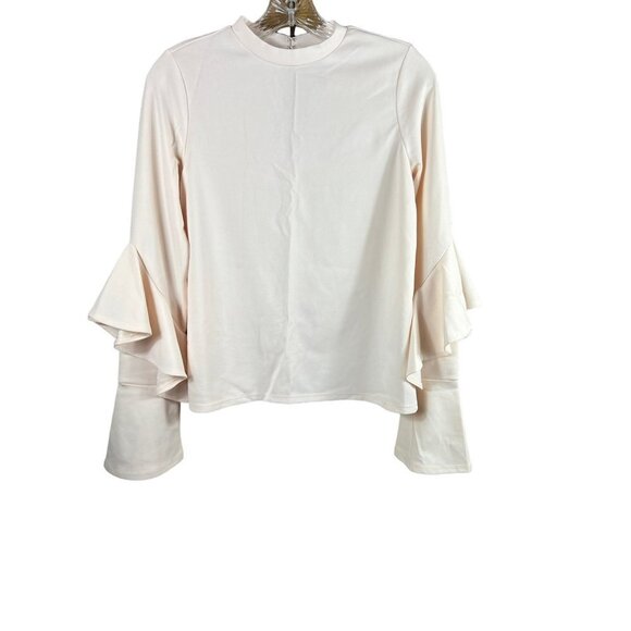 Leith Tops - Leith Women's Light Pink Flare Sleeve  Blouse